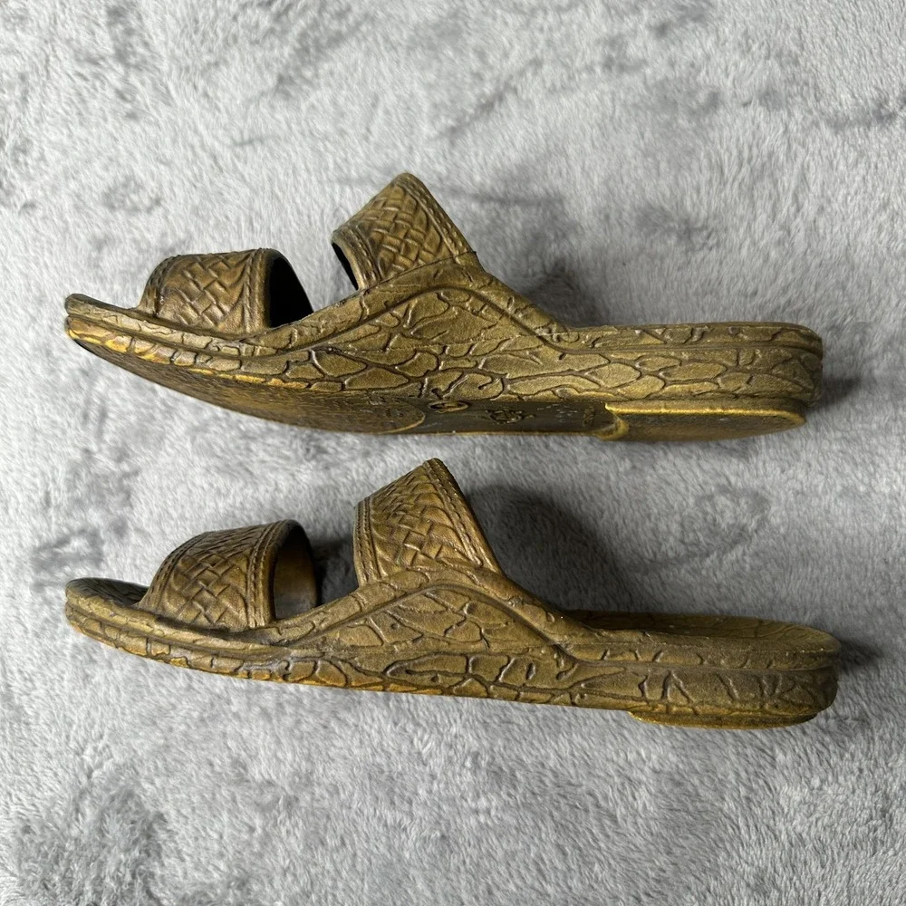 Pali Hawaii Jandal Slide Sandals Mens Size 6 Double‎ Strap Rubber Comfort Beach